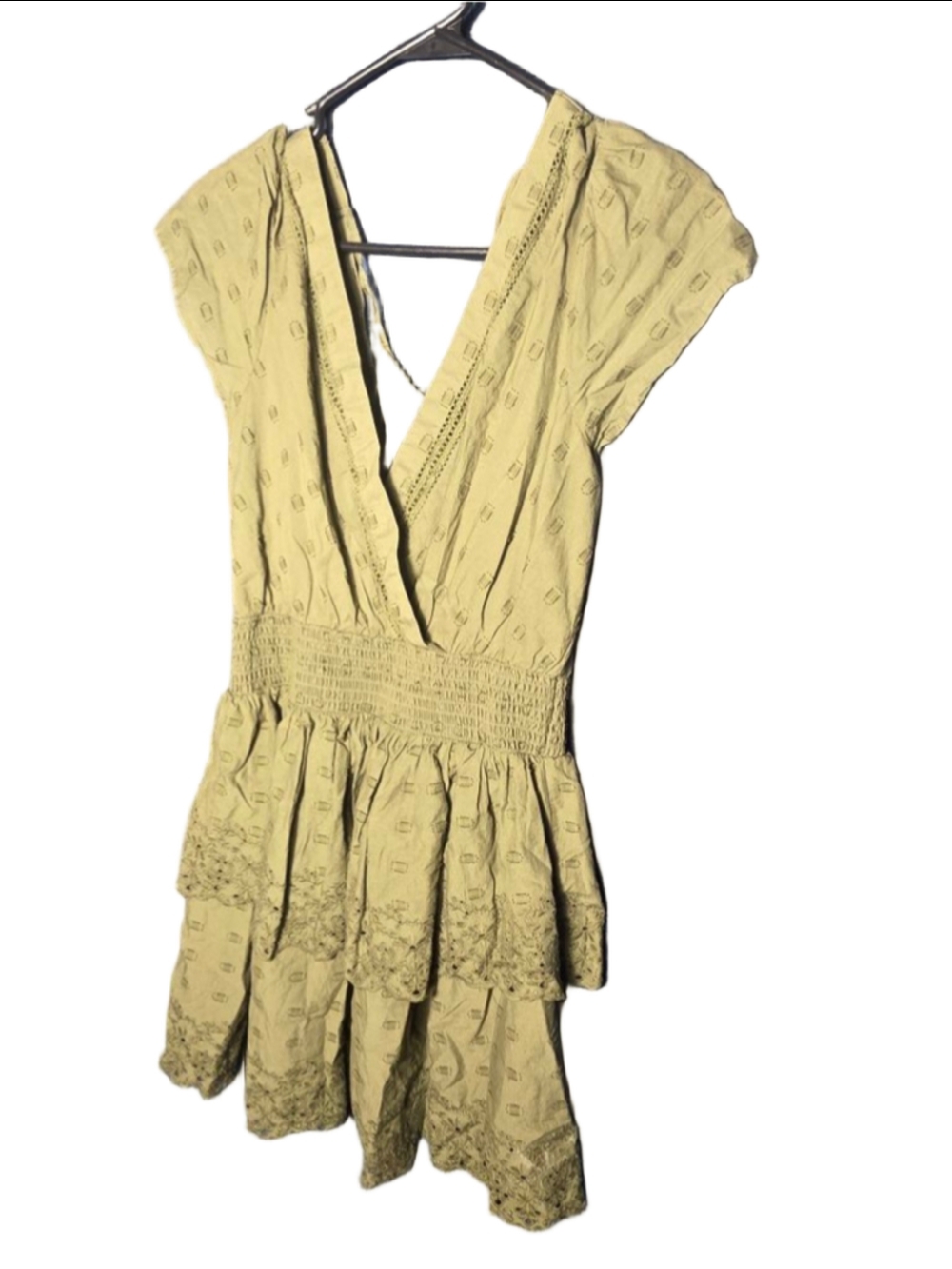 Women's AMERICAN EAGLE Olive Green Mini Dress S going out cute cottagecore